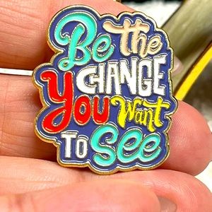 🌸motivational positivity-thoughtful metallic pin-NEW